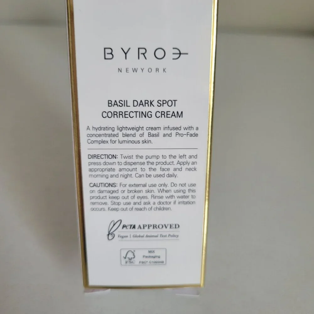 BYROE Basil Dark Spot Correcting Cream 1.01 oz New with Box - Picture 5 of 9